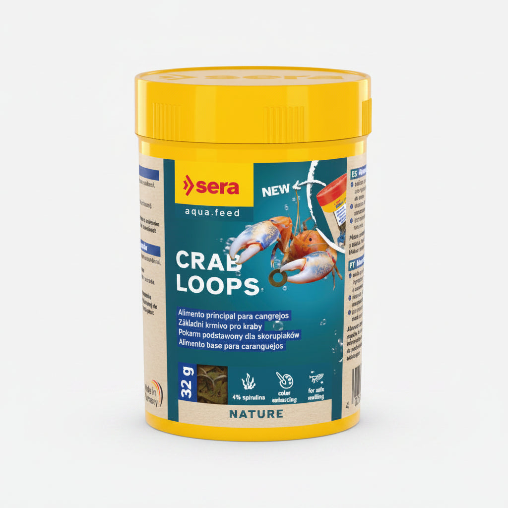 Sera Crab Loops Nature alimento para cangrejos de agua dulce y marina