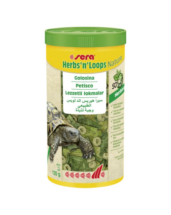 SERA Herbs'n'Loops Nature golosina vegetal para tortugas herbívoras y reptiles