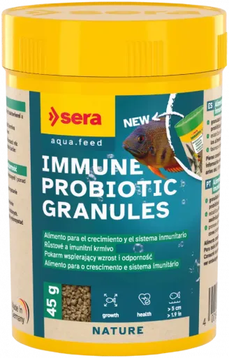 Sera Immune Probiotic Granules Nature alimento probiotico para peces ornamentales