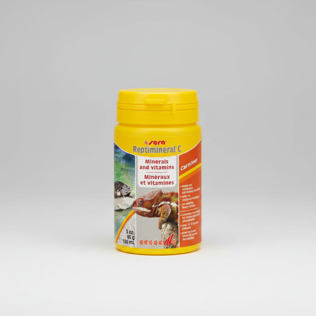 Sera Reptimineral C suplemento vitamínico para reptiles carnívoros e insectívoros