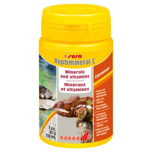 Sera Reptimineral C suplemento vitamínico para reptiles carnívoros e insectívoros