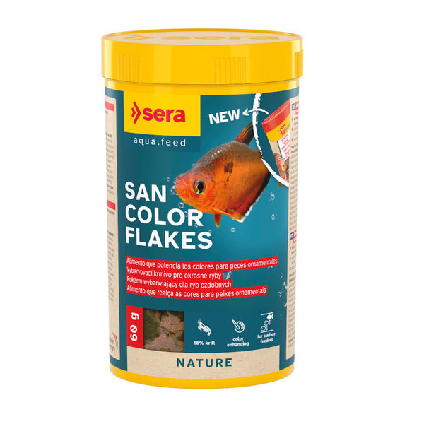 Sera San Color Flakes Nature alimento en escamas para peces ornamentales