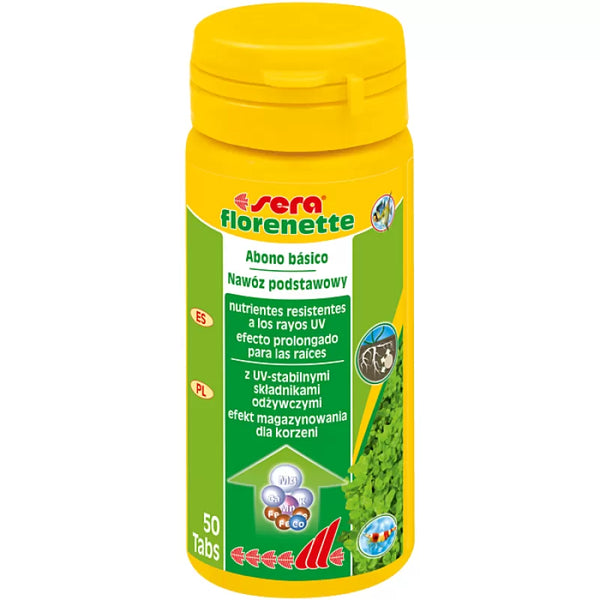 Sera Florenette abono en tabletas para plantas de acuario