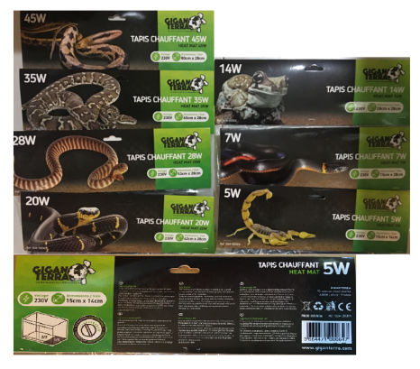 ALPER Manta Termica Reptiles 410x280mm, 230V, 3,5W Tapetes Térmicos para  Terrarios Manta Calefactora Para Reptiles Anfibios Tortugas Arañas  Serpientes, No Adhesivo, Made in Italy : : Productos para mascotas